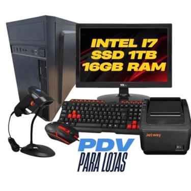 Imagem de Kit PDV Completo, Intel i7, SSD 1tb, 16GB RAM, Monitor, Leitor Código de Barras, Impressora de cupom