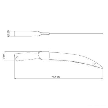 Imagem de Serrote Poda Utility 12" Com 5 Dentes Por Polegada Lâmina Em Aço Carbo