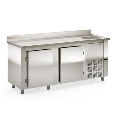 Imagem de Balcão de Encosto Refrigerado GBFE-200 CD Gelopar - Aço Inox 556L Cuba Lado Direito 220V