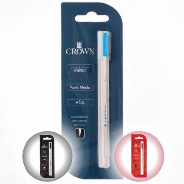 Imagem de Carga Para Caneta Crown Esferográfica Tipo Cross - CA12009, Azul