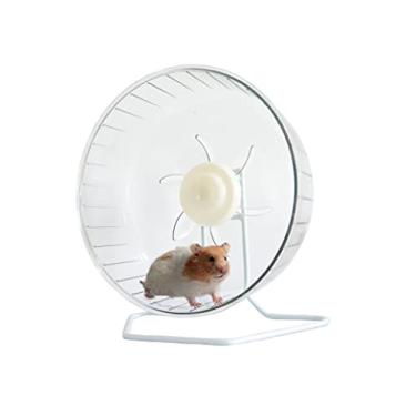 Imagem de Roda de exercícios silenciosa para hamster – acessórios de brinquedo para hamster de 24 cm, com suporte, silencioso, para animais pequenos, animais de estimação, gerbil, anão, hamster, ouriço, rato,