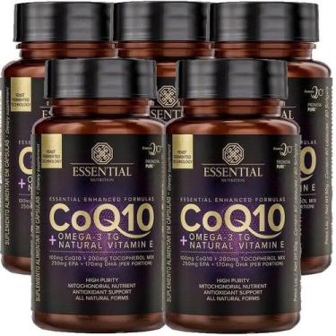 Imagem de Coenzima Q10 com Omega 3 + Vitamina E - Coq10 - (Combo 5 un com 60 Cap
