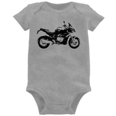 Imagem de Body Bebê Moto S 1000 XR Art - Foca na Moda, Cinza, P