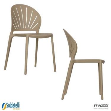 Imagem de Kit 2 Cadeiras Lane Monobloco em PP Várias Cores - Rivatti, Nude