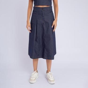 Imagem de SAIA SUSIE MIDI RODADA JEANS FEMININA-Feminino