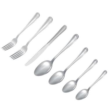 Imagem de Kit Faqueiro de Aço Inox Jantar Mesa Restaurante 42 Peças - Wellmix