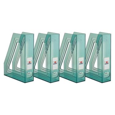 Imagem de Kit Com 4 Porta Revista Acrimet Classic 278 Verde Clear