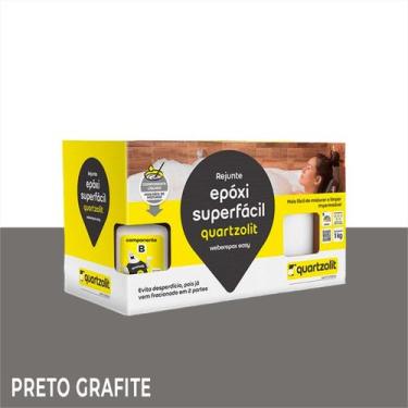 Imagem de Rejunte Epóxi Quartzolit Super Fácil 1kg, Preto Grafite