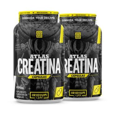 Imagem de Kit 2x Creatina Atlas Monohidratada 60 Cápsulas - 100% Pura - Iridium 