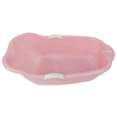 Imagem de Banheira infantil bebê com porta sabonete rosa micromax