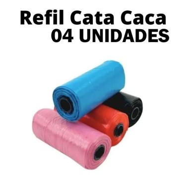Imagem de Refil Cata Caca Pet 04 Saquinhos Higiênicos Cocô Cão Gato