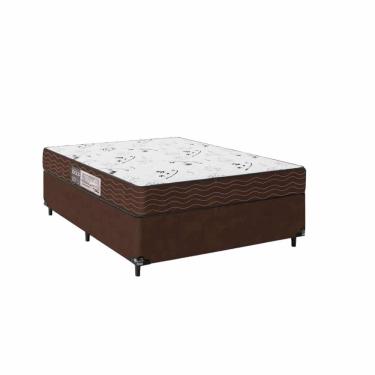 Imagem de Cama Box Viúva + Colchão D33 One Face - 56x128x188cm - Suede Marrom