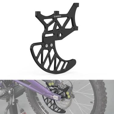 Imagem de NICECNC Protetor de disco de freio traseiro preto com suporte duplo projetado compatível com Surron Light bee X/S/ L1E compatível com Segway X160 X260 See Fitmnet