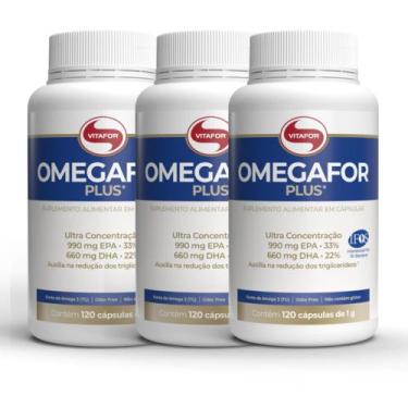 Imagem de Kit 3 Omegafor Plus 1000mg 120 cap Vitafor