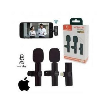 Imagem de Microfone Lapela Sem fio Duplo Wireless Compativel Iphone Duplo - HMA