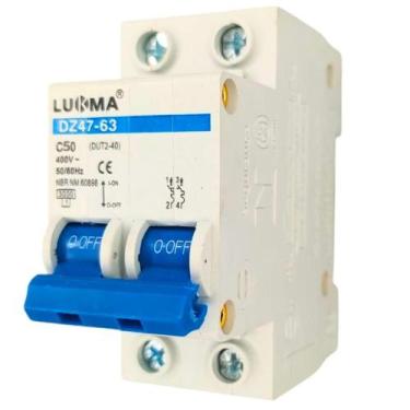 Imagem de Disjuntores Mini Din Bipolar Duplo Bifásico Para 2 Fases Curva C Inmet