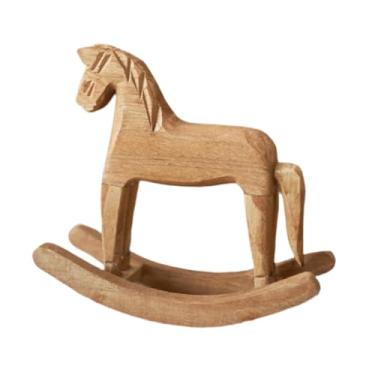 Imagem de WeiLaiKeQi Estátua de cavalo de balanço de madeira artesanato artesão
