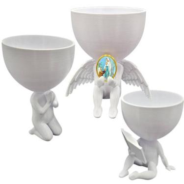 Imagem de Kit 3  Vasos Plantas Nossa Senhora Lourdes Capelinha Oração - Point da
