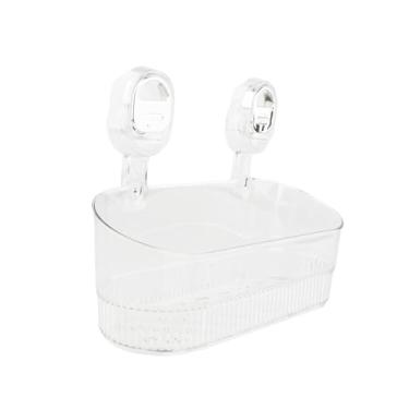 Imagem de SiaBiced Custom de chuveiro de sucção cesto de chuveiro montado na parede com orifícios de drenagem para apartamento, Claro