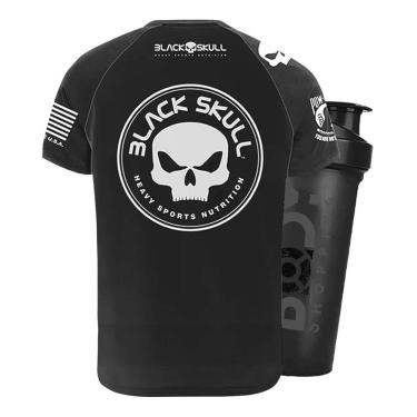 Imagem de Camiseta Dry Fit Padrã?O Preto G + Shaker - Black Skull