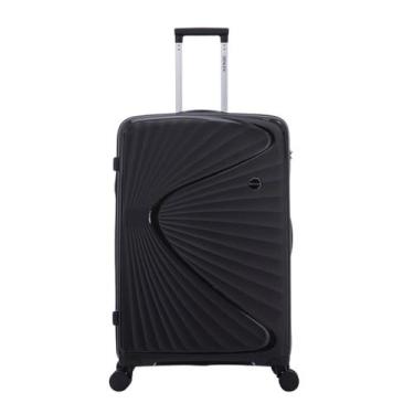 Imagem de Mala Denlex Média 4 Rodas Giro 360 Polipropileno 66cm Preta