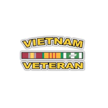 Imagem de Adesivo de vinil com fita de serviço militar veterano do Vietnã, 15 x 7,6 cm, decalque impermeável para laptop, carro, notebook, garrafas de água, caminhões, telefone