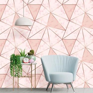 Imagem de Papel de Parede Autocolante Zara Pink Mármore Rose Gold - Inove Papéis