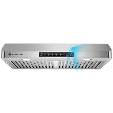 Imagem de AAOBOSI Coifa De 30 Polegadas Sob O Armário, Sensor De Gestos De 700 Cfm/Controle De Toque, Coifa De 3 Velocidades Com Luzes Led, Exaustor, Exaustor De Cozinha De Aço Inoxidável