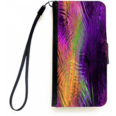 Imagem de Rikki Knight Grunge Purple Rainbow Gaussian Flip Capa para iPhone com aba magnética para Apple iPhone 5c