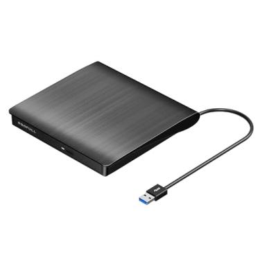 Imagem de ROOFULL True USB 3.0 Unidade externa de CD DVD para laptop, leitor de DVD portátil, leitor de CD, gravador adaptador de CD/DVD-RW (não apenas ROM) Unidade de disco óptico para Windows 11/10, Mac