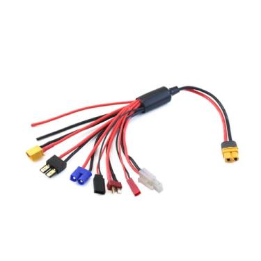 Imagem de RCFPV RC cabo adaptador de carregador de bateria lipo divisor 8 em 1 polvo converte cabo para plugue XT60H para TRX, Tamiya, EC3, JST, Futaba, XT60, T-Plug