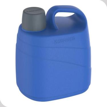 Imagem de Botijão Garrafa De Agua 5L Azul Termica Com Copo Tampa Alça Soprano