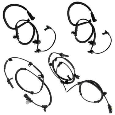 Imagem de VCAUTO Kit de sensor de velocidade da roda ABS 4x para Ford F-150 2011 2012 2013 2014 (não serve no submodelo SVT Raptor) dianteiro + traseiro