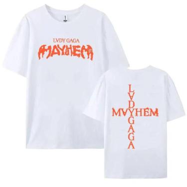 Imagem de Camiseta Unissex De Algodão De Manga Curta Lady Gaga Mayhem Álbum Esta