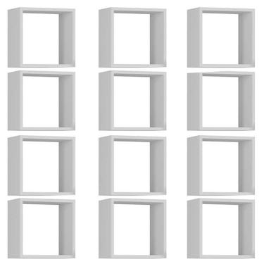 Imagem de Kit 12 Nichos Organizador 30x30cm Branco