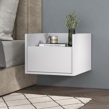 Imagem de Mesa De Cabeceira 40 Cm Suspensa Multimóveis Mp4040 Branca