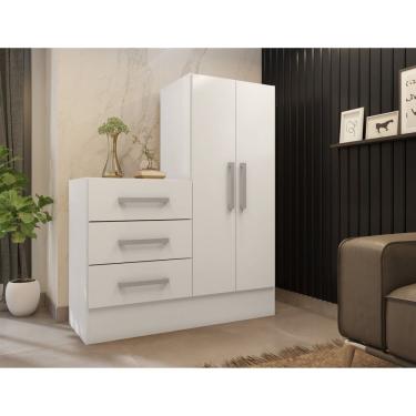 Imagem de Cômoda 2 Portas 3 Gavetas Dunas Branco