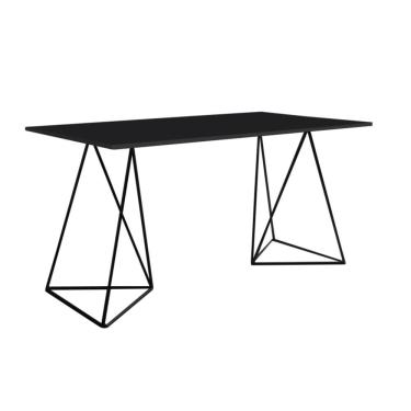 Imagem de Escrivinha Mesa Bela Vista Preto E Tampo Preto - Cor: Preto