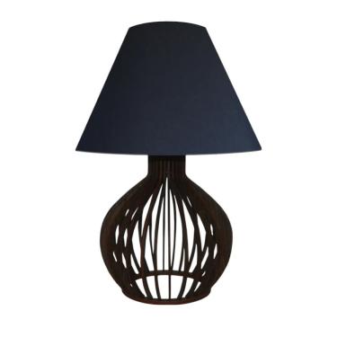 Imagem de Abajur De Mesa Madeira Mdf Preto