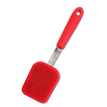 Imagem de Escova De Limpeza Em Silicone Vidros E Louças Sempre Novos Vermelho