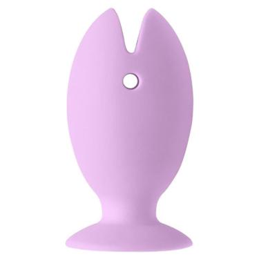 Imagem de Suporte Para Escova De Dente Em Silicone Peixinho Ventosa Lilás