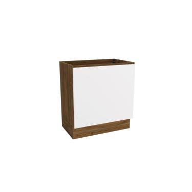Imagem de Balcão Para Forno De Embutir Celeste Kappesberg 100% Mdf Nogueira/branco 80cm