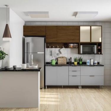 Imagem de Cozinha Completa Bartira Rubi Com 7 Portas E 5 Gavetas - 280 Grapia Platinum