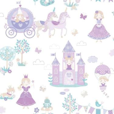 Imagem de Papel De Parede Conto De Fadas - G78373 Roxo E Azul Tiny Tots 2 - G78373
