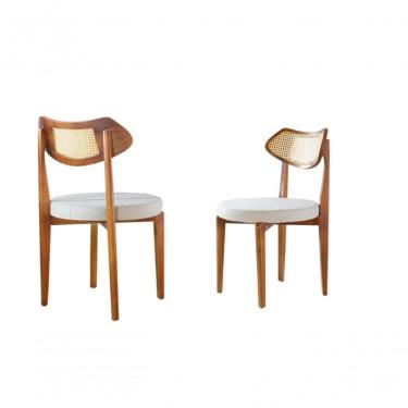 Imagem de Kit 2 Cadeiras De Maciça Com Telinha - Selene - Sala Nobre