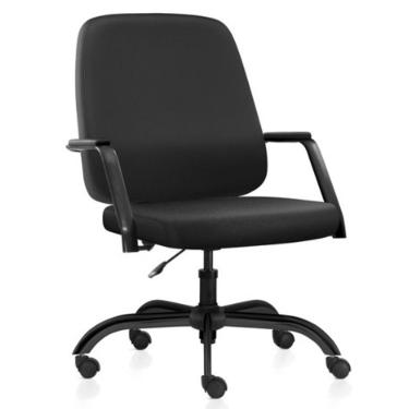 Imagem de Cadeira Executiva Diretor Base Giratória Hub F02 Sintético Preto - Lyam Decor