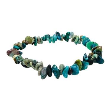 Imagem de Pulseira Natural Pedra Crisocola Em Cascalho - Equilíbrio Pedras Natur
