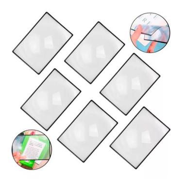 Imagem de 6 Folha Plana Lupa Leitura Lente Aumento Amplia 3x - 18x12cm - Things 