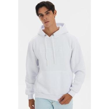 Imagem de Blusa Moletom Masculina Canguru Fechado Polo Wear Branco-Masculino