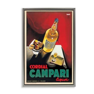 Imagem de Stupell Industries Tela flutuante com moldura cinza licor antiga Compari Design de arte de parede por Marcello Nizzoli, 43 x 63 cm